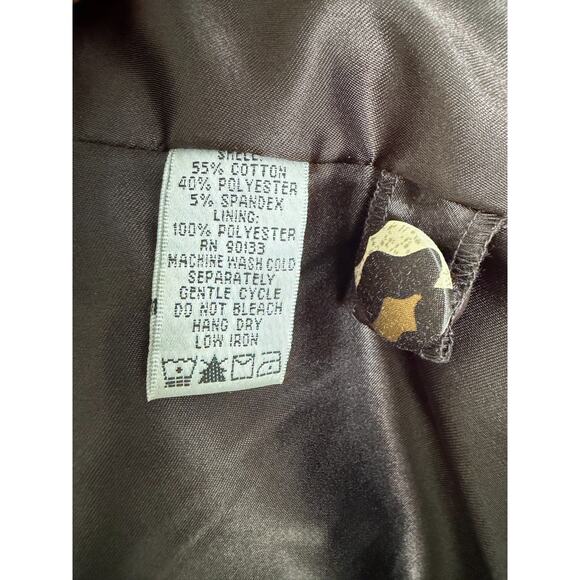 Joan Rivers Leopard Trench Coat Jacket Double Breasted Belted Rain Resistant SzM - Picture 11 of 13